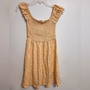 Garage Yellow Floral Dress XS